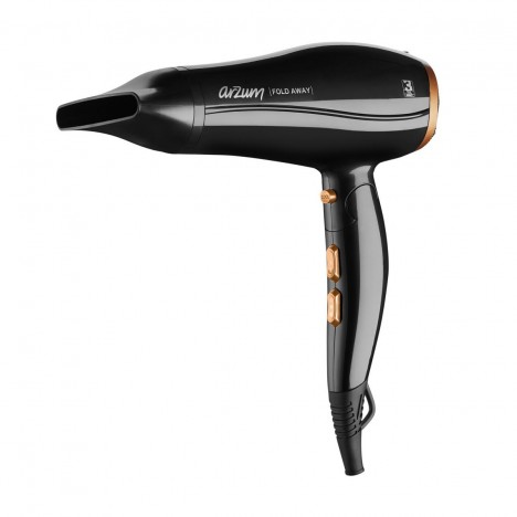 Sèche cheveux Professionnel ARZUM Pliable 2300 Watt - Noir (AR5046)