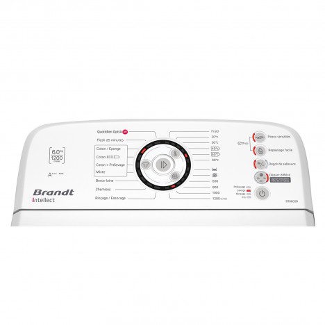 Lave-linge Brandt Top 6kg - 1200tr - Blanc (BT8602B) Lave-linge Brandt Top 6kg - 1200tr - Blanc (BT8602B)