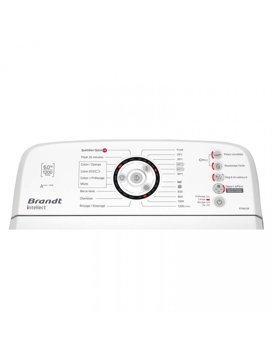 Slide  #1 Lave-linge Brandt Top 6kg - 1200tr - Blanc (BT8602B)
