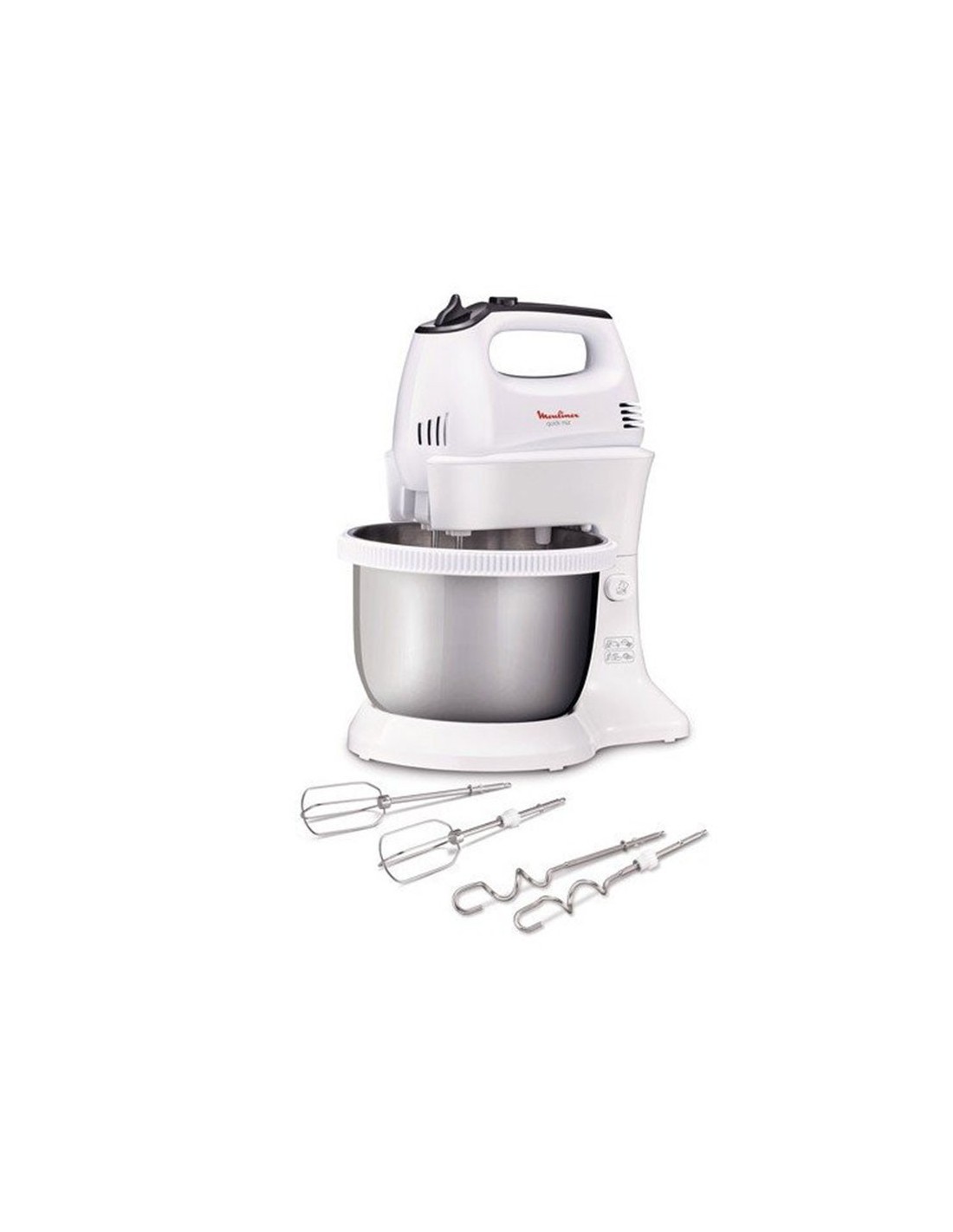 Slide  #1 Batteur avec Bol MOULINEX HM3121B1 300W - 3.5L - Gris & Inox (HM3121B1)