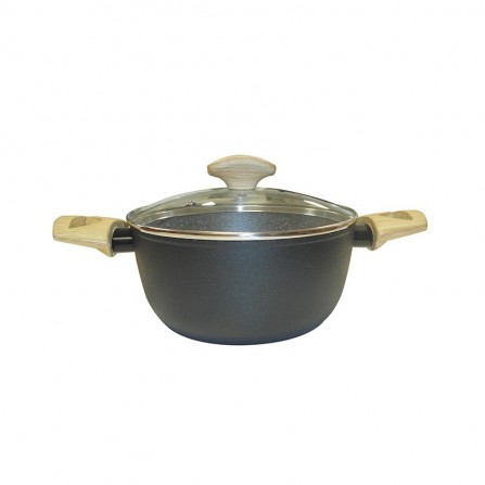 Faitout TVS Le Giuste 20 CM Revêtement Quarzotek + CV pyrex (TVAL33182) 2