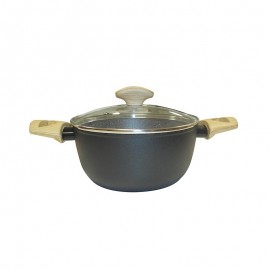 TVS Le Giuste Faitout 20 cm revêtement Quarzotek + couvercle pyrex (TVAL33182)