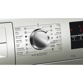 Machine à laver BOSCH SÉRIE 4 front 8 kg 1200 trs, argent inox (WAK2428SEG)