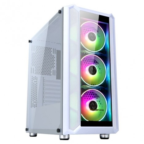 Boitier Gamer ABKONCORE H301G SYNC WHITE - RGB (H301SYNCWHITE)