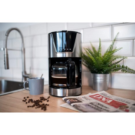 Cafetière filtre Livoo programmable 12 tasses 900 watt inox/noir (DOD172)