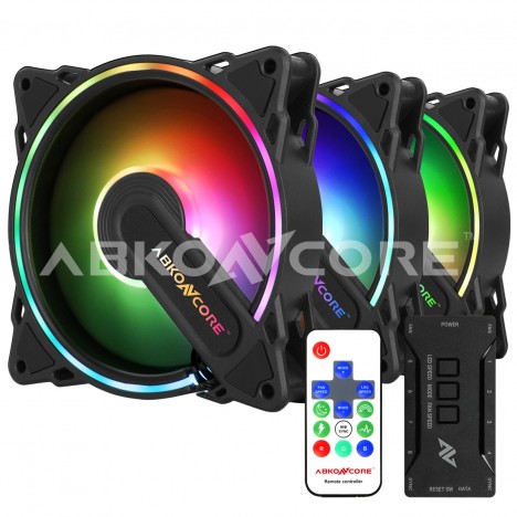 Ventilateur ABKONCORE HR120 SPECTRUM SYNC 3IN1 FANS (HR120)