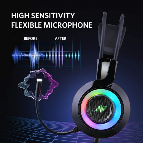 Micro casque Gamer ABKONCORE CH60 - NOIR (CH60)