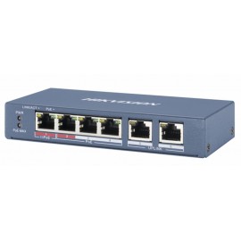 Switcher Hikvision - 4 Port Fast Ethernet Unmanaged POE (DS-3E0106P-E/M)