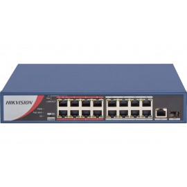 Switcher Hikvision 16-Port 100 Mbps Long-Range Unmanaged PoE(DS-3E0318P-E/M-B) Switcher Hikvision 16-Port 100 Mbps Long-Range Unmanaged PoE(DS-3E0318P-E/M-B)
