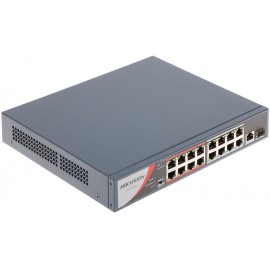 Switcher Hikvision 16-Port 100 Mbps Long-Range Unmanaged PoE(DS-3E0318P-E/M-B) Switcher Hikvision 16-Port 100 Mbps Long-Range Unmanaged PoE(DS-3E0318P-E/M-B)