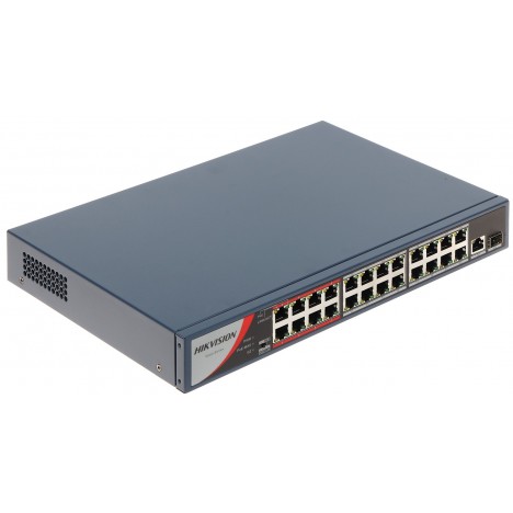 Switcher Hikvision 24 Port Fast Ethernet Unmanaged POE (DS-3E0326P-E/M-B) Switcher Hikvision 24 Port Fast Ethernet Unmanaged POE (DS-3E0326P-E/M-B)