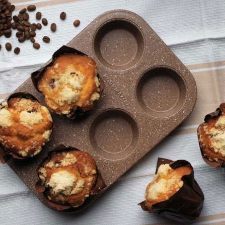MOULE À MUFFINS KORKMAZ 6 PIÈCES - GRANIT (A651) 2