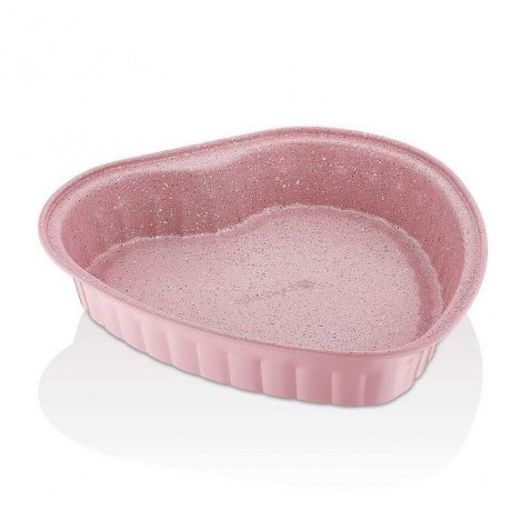 MOULE À GÂTEAU KORKMAZ CŒUR 27 CM - ROSE (A763)