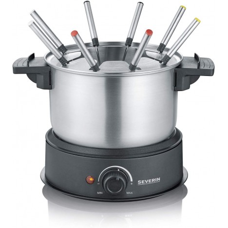 Fondue électrique en Acier Inoxydable SEVERIN - Noir (FO 2470)