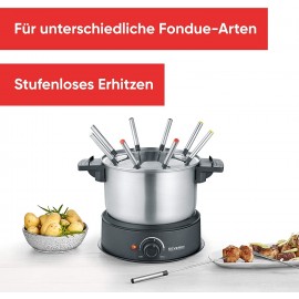 Fondue électrique en Acier Inoxydable SEVERIN - Noir (FO 2470) Fondue électrique en Acier Inoxydable SEVERIN - Noir (FO 2470)