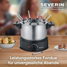 Fondue électrique en Acier Inoxydable SEVERIN - Noir (FO 2470) Fondue électrique en Acier Inoxydable SEVERIN - Noir (FO 2470)