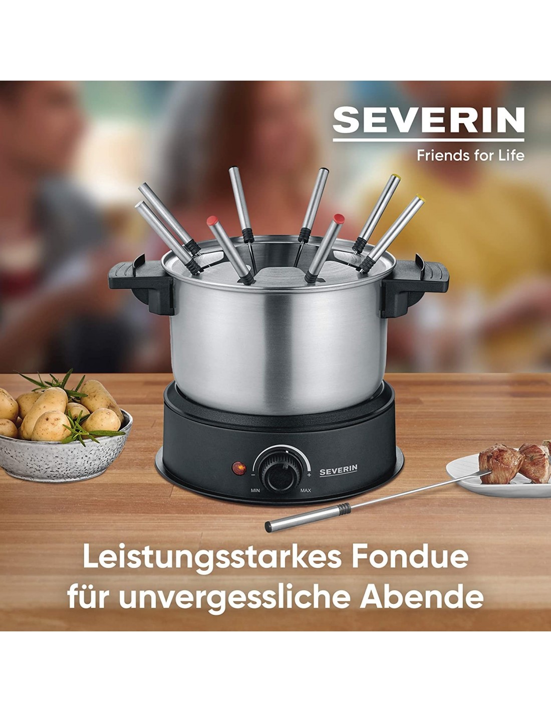 Slide  #7 Fondue électrique en Acier Inoxydable SEVERIN - Noir (FO 2470)