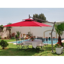 Parasol Carré excentré BARBADOS 8m² P-BARBADOS-CE8 Parasol Carré excentré BARBADOS 8m² P-BARBADOS-CE8