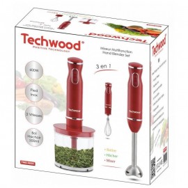 Mixeur Plongeant 3 en 1 TECHWOOD 600 Watt - Rouge (TMS-9605) Mixeur Plongeant 3 en 1 TECHWOOD 600 Watt - Rouge (TMS-9605)