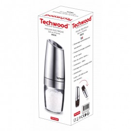 Moulin Electrique Sel et Poivre TECHWOOD- 100ml - Inox (TPSI-269A) Moulin Electrique Sel et Poivre TECHWOOD- 100ml - Inox (TPSI-269A)