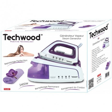 Centrale à vapeur TECHWOOD 2400 Watt - Violet (TC-2461) Centrale à vapeur TECHWOOD 2400 Watt - Violet (TC-2461)