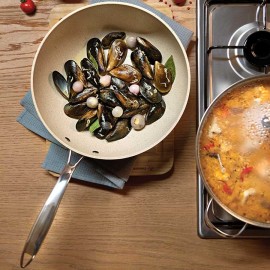 Moule à Wok KORKMAZ Granita 24 cm - Beige (A1273)