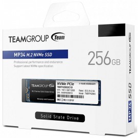 Disque Dur Interne SSD M.2 2280 TeamGroup MP34 - 256 Go (TM8FP4256G0C101) Disque Dur Interne SSD M.2 2280 TeamGroup MP34 - 256 Go (TM8FP4256G0C101)