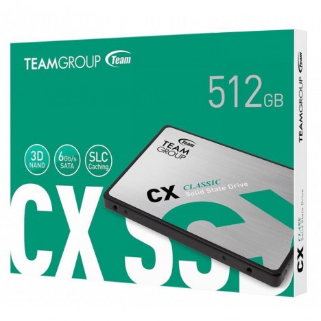 Disque SSD Interne TeamGroup CX2 512 Go 2.5" SATA III (TM8FP4256G0C101)