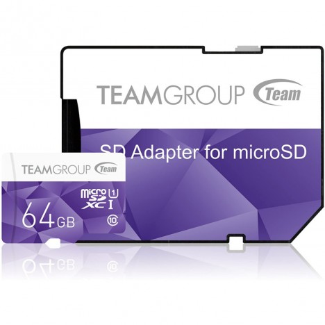 Carte Mémoire TEAMGROUP Color 64 Go MicroSDXC UHS-I/U1 Class 10 (TCUSDX64GUHS41)