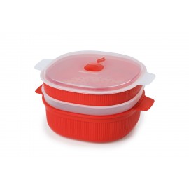 Cuiseur à Micro-Ondes, Micro Vapeur 4 L - Rouge (SNPL21329) Cuiseur à Micro-Ondes, Micro Vapeur 4 L - Rouge (SNPL21329)