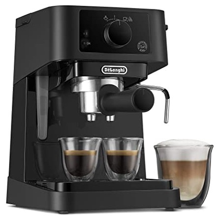 Machine à Café Moulu Delonghi + Dosette 1100 W 1L - Noir (EC235.BK)