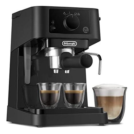 Machine à Café Moulu Delonghi + Dosette 1100 W 1L - Noir (EC235.BK)