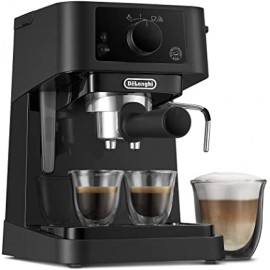 Machine à Café Moulu Delonghi + Dosette 1100 W 1L - Noir (EC235.BK)
