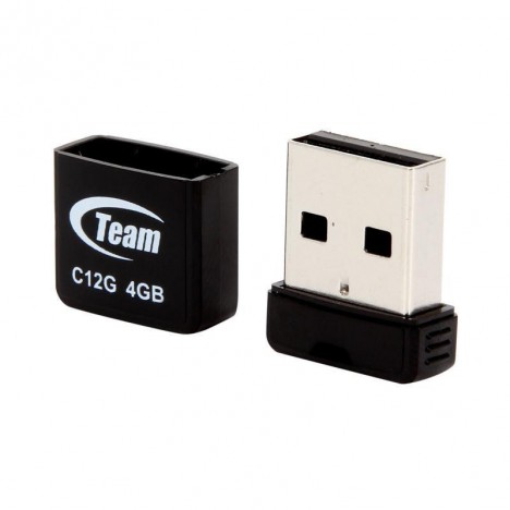 Nano Clé USB TEAMGROUP C12G 4 Go - Noir (TC12G4GB01)