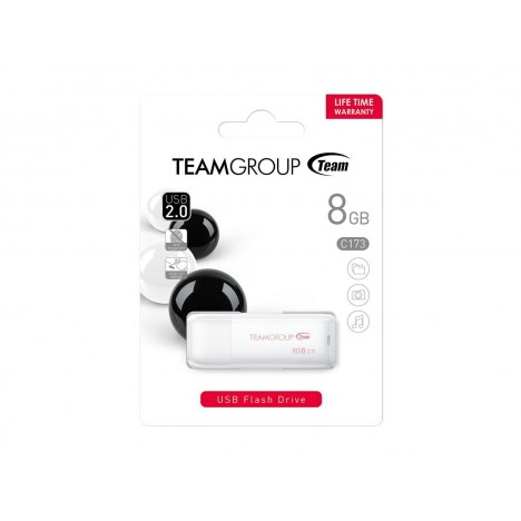 Clé USB TeamGroup C173 / 8 Go - Blanc (TC1738GW01)