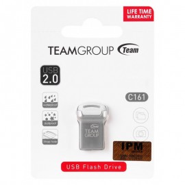 Clé USB 2.0 TeamGroup C161 - 32 Go - Silver/Blanc (TC16132GW01) Clé USB 2.0 TeamGroup C161 - 32 Go - Silver/Blanc (TC16132GW01)
