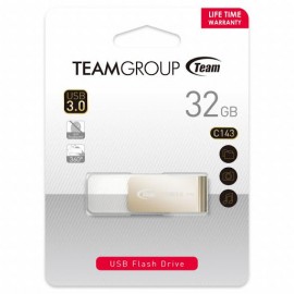 Clé USB TeamGroup 32 Go - USB 3.0 Gold (TC143332GW01) Clé USB TeamGroup 32 Go - USB 3.0 Gold (TC143332GW01)