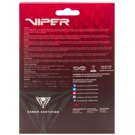 Barrette Mémoire PATRIOT VIPER 4 32g (2x16) 3200mhz Cl16 - Rouge (PV432G320C6K)