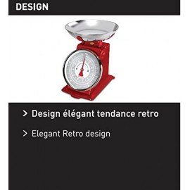 Balance de Cuisine Mécanique Tradition 500 - TERRAILLON - Rouge (14476) Balance de Cuisine Mécanique Tradition 500 - TERRAILLON - Rouge (14476)