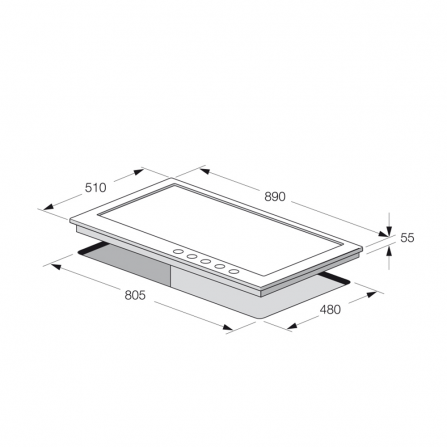 Plaque de Cuisson FOCUS 5 Feux 90cm Inox (F.817X) 2