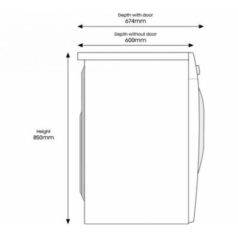 Lave-linge SAMSUNG Lavante-Séchante Addwash 10.5Kg - Noir (WD10T654DBN)