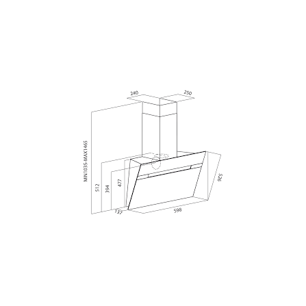 Hotte Design Focus 60 cm - Noir (F.611B) 2