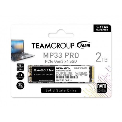 Disque Dur Interne SSD - TeamGroup MP33 PRO M.2 2280 2 To (TM8FPD002T0C101)