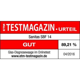 Pèse Personne Impédance-Mètre - SANITAS - Verre (SBF14)