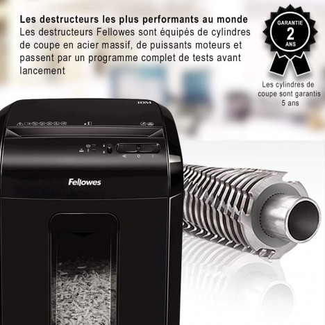 Destructeur de Documents FELLOWES Powershred 10M - Noir (FEL-DEST33) Destructeur de Documents FELLOWES Powershred 10M - Noir (FEL-DEST33)