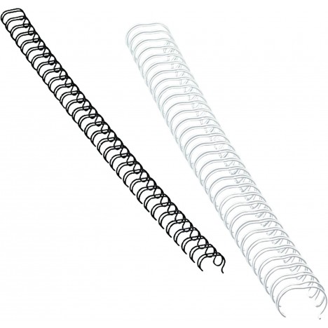 Spirales Métalliques FELLOWES 34 Boucles 3/8 WIRE - 10mm Noir (SPIFW06)