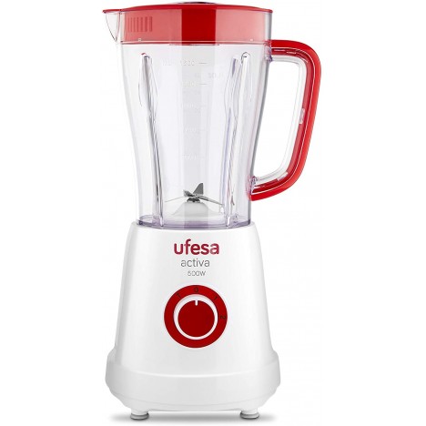 Blender Activa UFESA 1,5L - 500 W - Rouge/Blanc (BS4707 Activa)