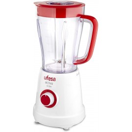 Blender Activa UFESA 1,5L - 500 W - Rouge/Blanc (BS4707 Activa) Blender Activa UFESA 1,5L - 500 W - Rouge/Blanc (BS4707 Activa)