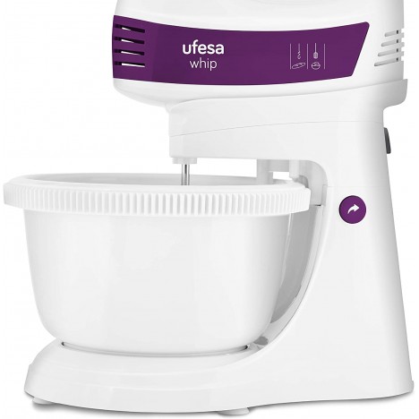 Batteur Electrique + Bol Rotatif UFESA - 400 W - Blanc (BV4655 whip)