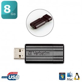 Clé USB Verbatim PinStripe 8 Go Clé USB Verbatim PinStripe 8 Go